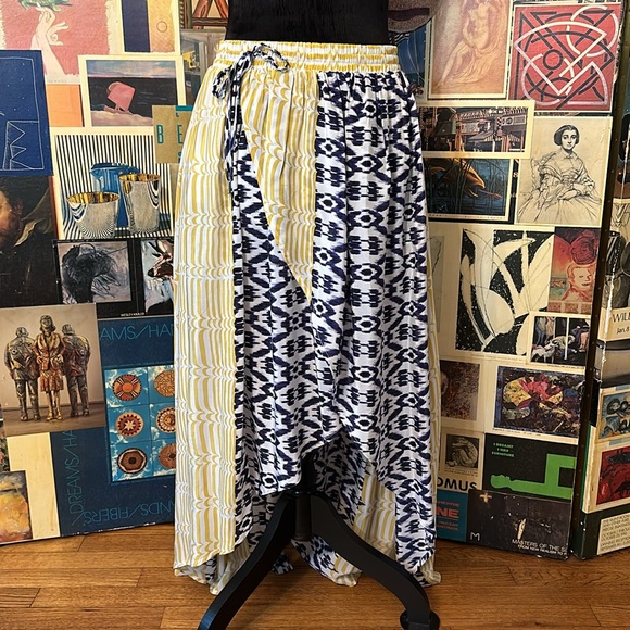 Anthropologie Bent Stripes Asymmetric Skirt by Funktional LARGE - Picture 4 of 12